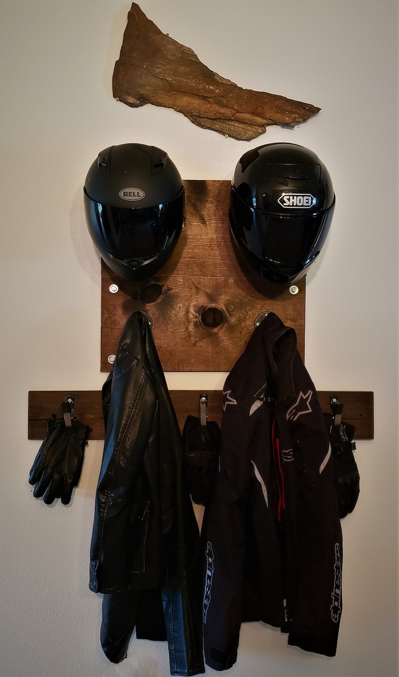 Motorcycle Gear Rack Helmet Rack Coat Rack Rustic Décor Etsy