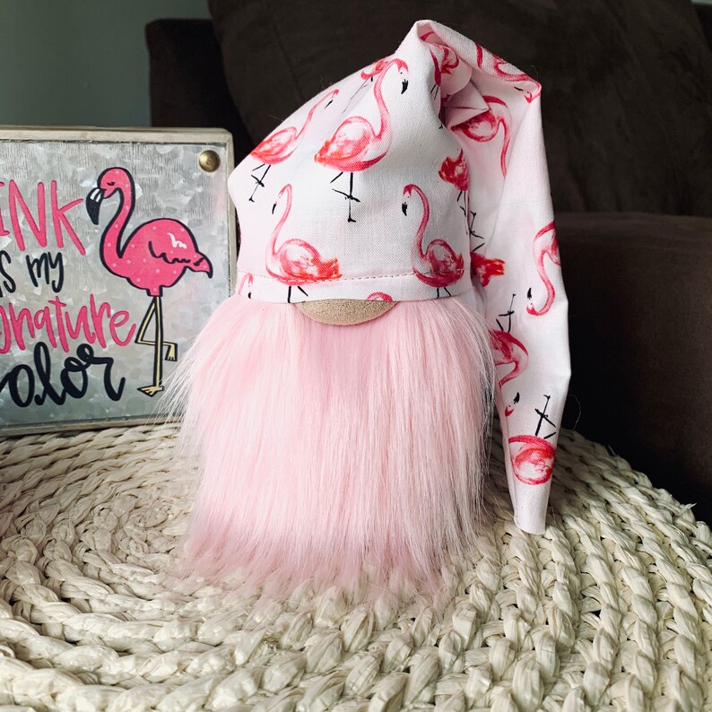 Flamingo gnome beach vacation gnome beach tropical decor  etsy