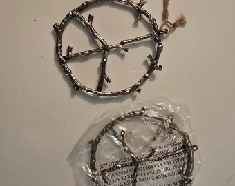 Pottery Barn Peace Ornaments