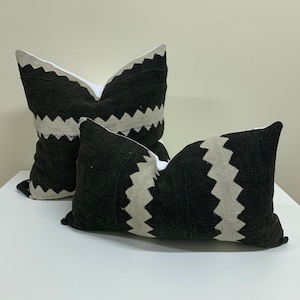 Mudcloth pillow cover | Black African Mudcloth