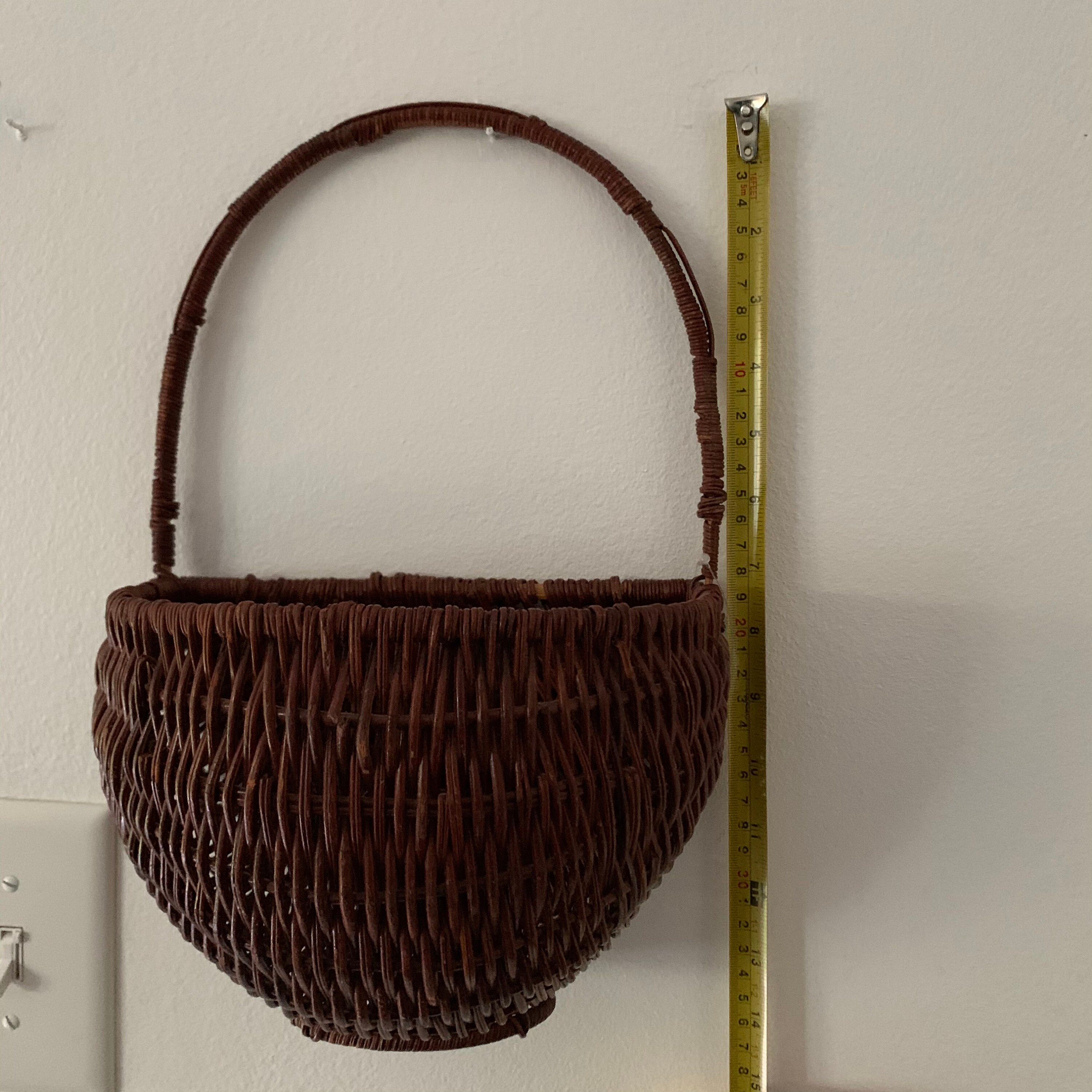 Vintage wall hanging woven basket set of 2 basket wall Etsy