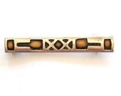 Antique Arts Crafts Sterling over Bronze or Copper Mixed Metal Pin Brooch Probably Heintz 1.75 quot