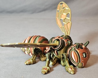 3D Printed Articulated Cyber Bee Figurine