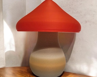 Fantasy Mushroom Light – Bright Color Caps & Gradient Stems – Dreamy Nightstand Lamp