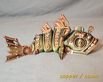 Cyber Fish , Flexible Mechanical Fish, Articulated 3D Print