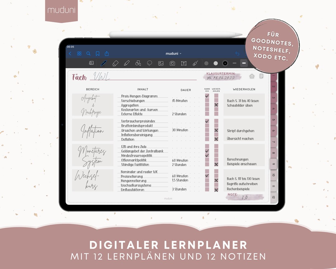 Digital Learning Planner for University and School, Planning University ...