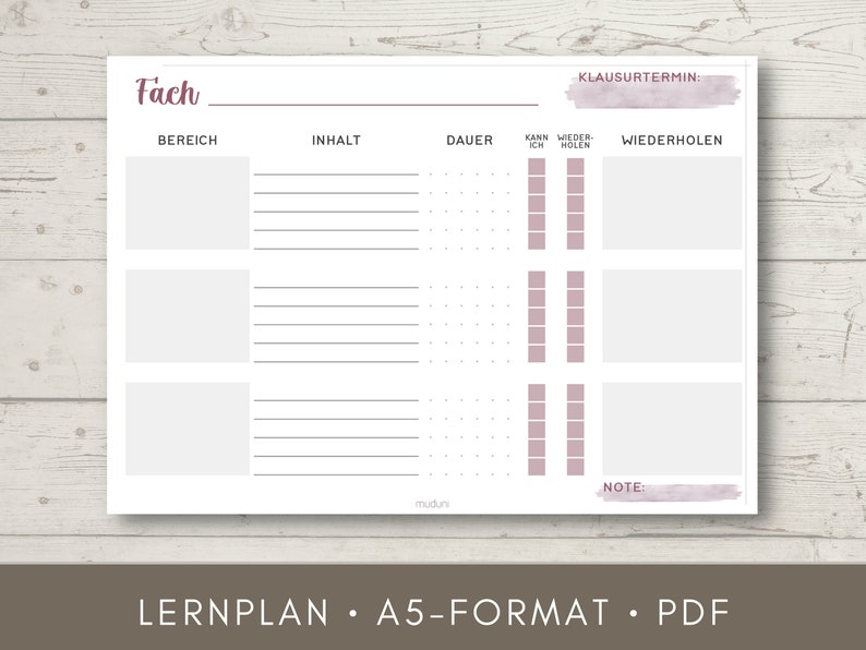 Lernplan Vorlage Für Schüler Zum Ausdrucken Lernplan für Studium und Schule, Uni Klausurinhalte Lerneinheiten