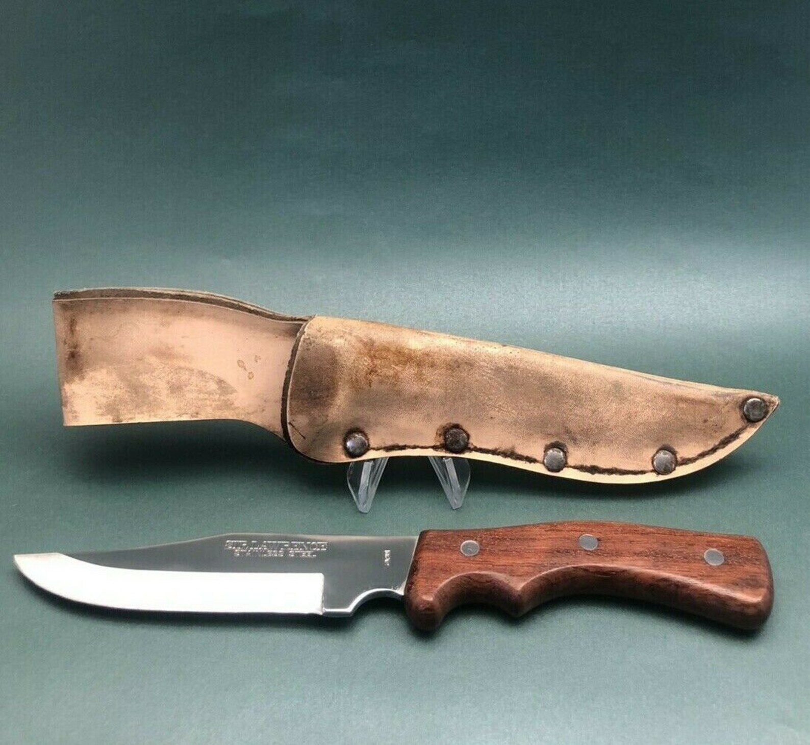 Vintage Sir Lawrence Hunting Fixed Blade Knife With Sheath Etsy UK