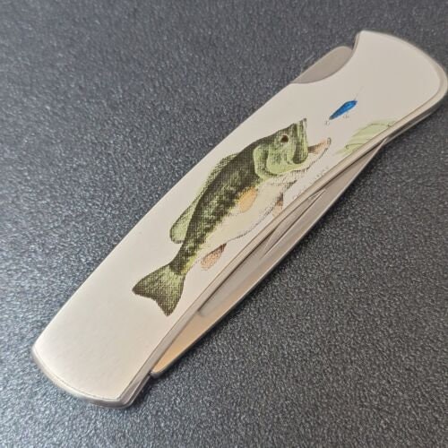 Buck 525 Memory Series Bass Manual Lockback Knife USA 1996 Buck 525 Memory Series Bass Manual Lockback Knife USA 1996