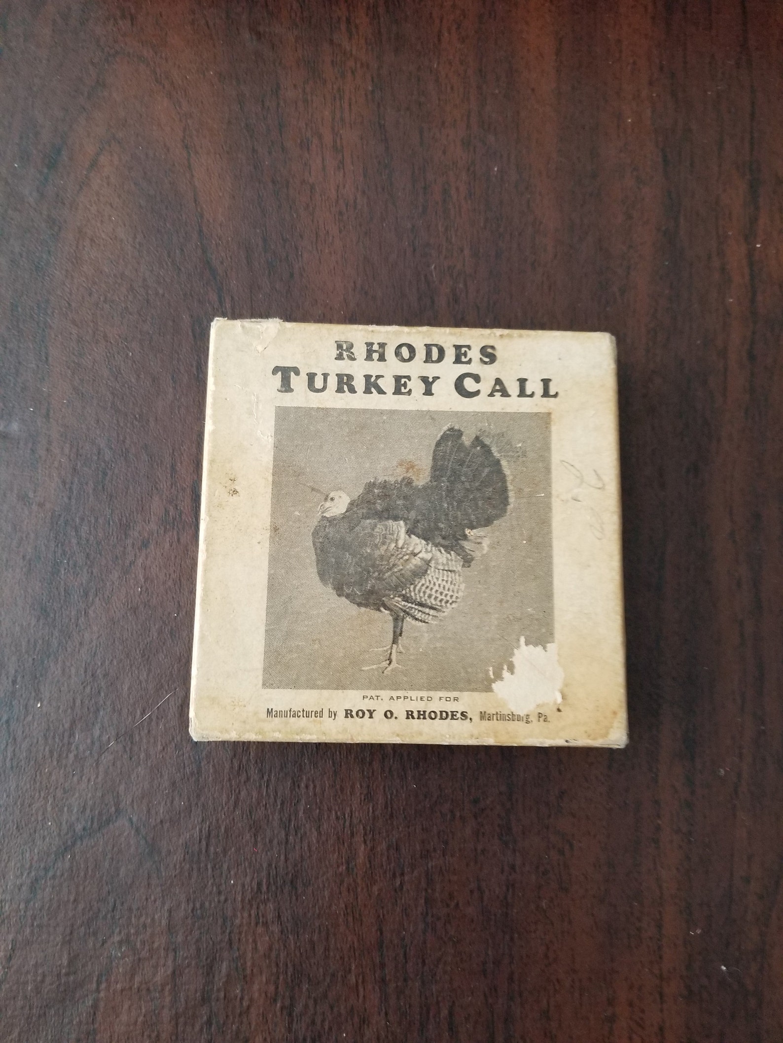 Vintage Roy Rhodes Turkey Call Martinsburg Pa in Very Good Etsy