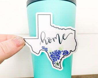 Texas Sticker | TX Sticker | Texas State Sticker | Texas State | Home | Home Sticker | Water Bottle Sticker | Blue Bonnet Sticker