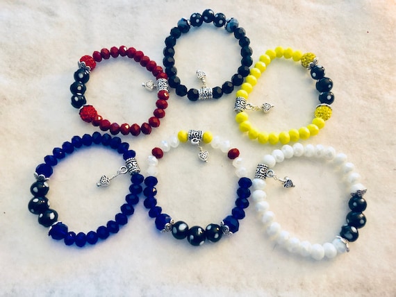 Cape Verde Conta Di Ojo Bracelet With Crystals and Triple Ojo