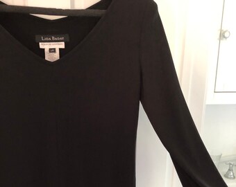Lisa Baday for Bergdorf Goodman Black Maxi Longsleeve Dress