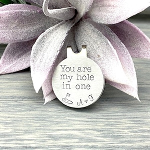 Personalized Golf Ball Marker - Custom Golf gifts for men - Magnetic Golf Ball Marker and Hat Clip - Anniversary Gift for Husband/Boyfriend