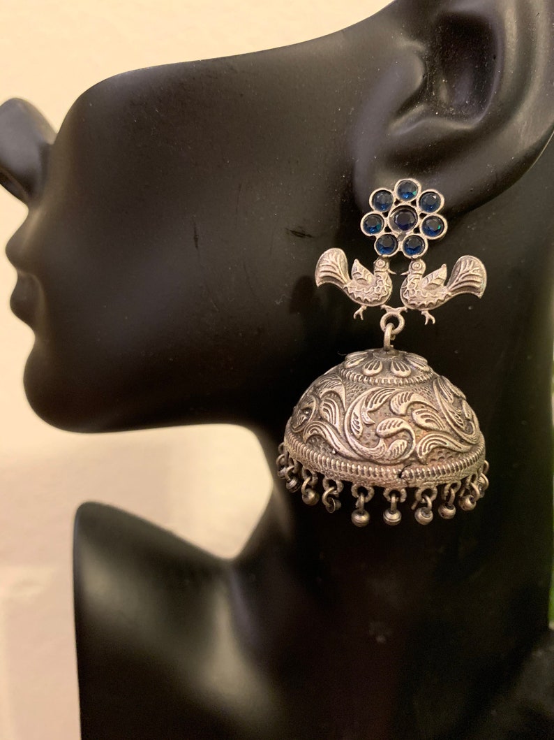 Silver antique jhumkas Outlet