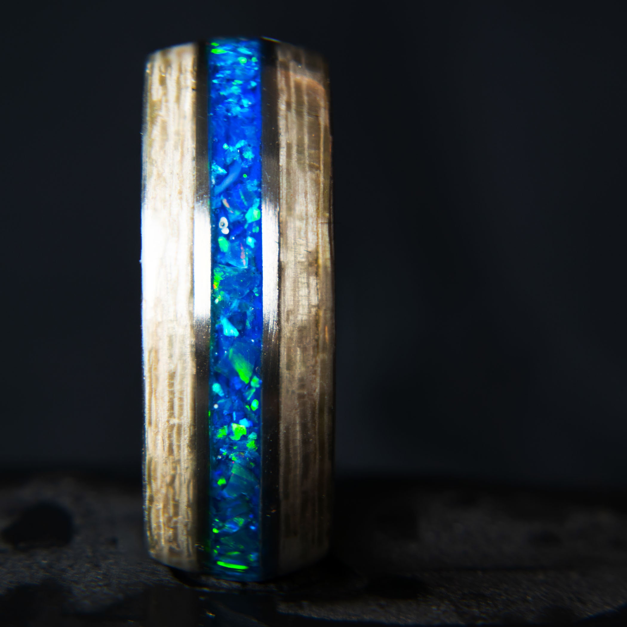 Sapphire Mountain Wood Wrapped Stainless Steel Core Etsy