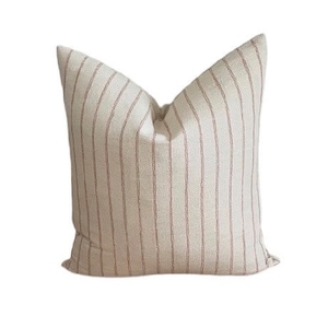 Finn | Blush Stripe Pillow Cover,Throw pillow, decorative pillow, accent pillow, farmhouse pillow, boho pillow