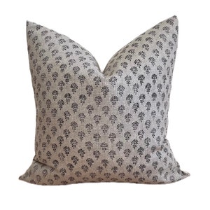 Black Motif Pattern Pillow Cover, block print pillow, boho pillow cover, decorative pillow, farmhouse pillow,