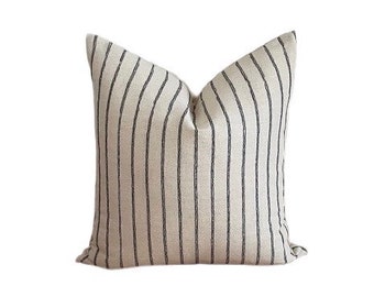 Striped pillow cover | black striped | Throw pillow | decorative pillow | accent pillow | farmhouse pillow | boho pillow | couch pillow