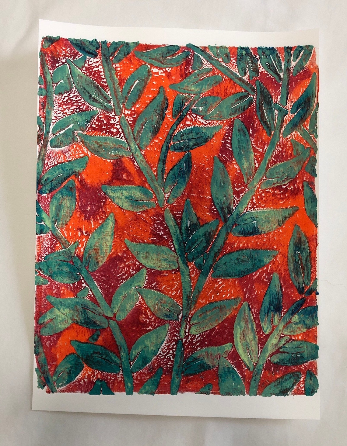 Set of 4 Gelli prints Etsy