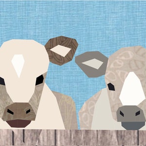 Calves Almost FARMous Collection Foundation Paper Pieced Quilt Pattern PDF image 2