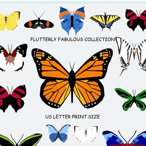 Flutterly Fabulous Butterfly Quilt - Full Collection of 14 patterns US Letter Print Size- Foundation Paper Pieced Pattern PDF