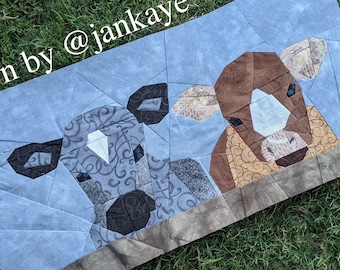 Calves - Almost FARMous Collection - Foundation Paper Pieced Quilt Pattern PDF