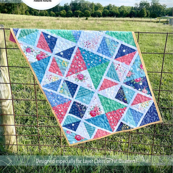 Wandering Lattice Quilt Pattern PDF Download - Great for Beginners, Traditionally Pieced