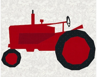 Antique Tractor - Foundation Paper Pieced Quilt Pattern PDF Download
