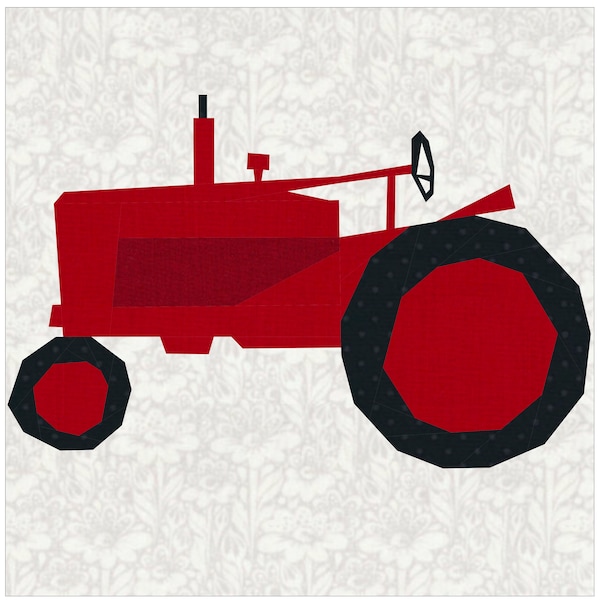 Antique Tractor - Foundation Paper Pieced Quilt Pattern PDF Download