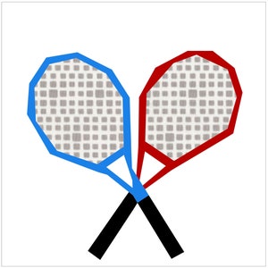 Tennis Racket - Let&#39;s Play Collection - Foundation Paper Pieced Quilt Pattern PDF