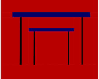 Barras asimétricas - Colección Let's Play - Patrón de edredón con piezas de papel de base PDF