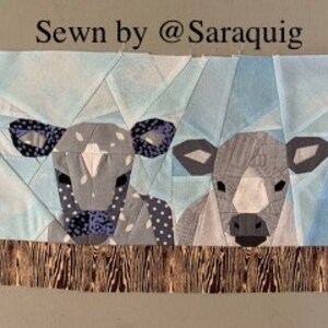 Calves Almost FARMous Collection Foundation Paper Pieced Quilt Pattern PDF image 4