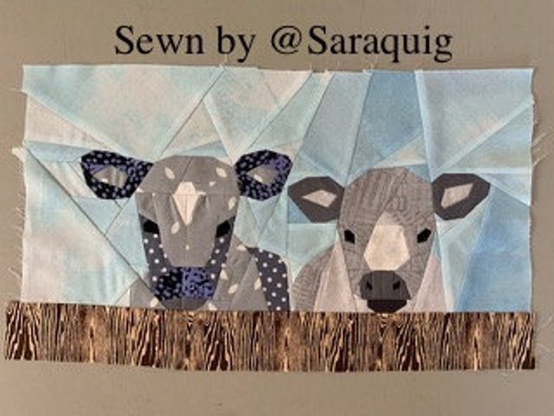 Calves Almost FARMous Collection Foundation Paper Pieced Quilt Pattern PDF image 4