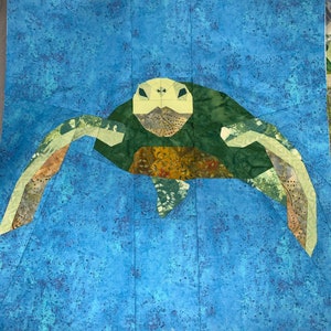 Sea Turtle - Foundation Paper Pieced Quilt Pattern - Reef Encounters Collection