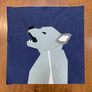 First Awoo Howling Wolf Pup - FPP Quilt Pattern