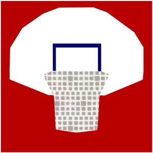 Basketball Hoop - Let&#39;s Play Collection - Foundation Paper Pieced Quilt Pattern PDF