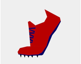 Runner's Spikes - Colección Let's Play - Patrón de edredón con piezas de papel de base PDF