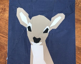 Deer Portrait Foundation Paper Pieced Quilt Pattern