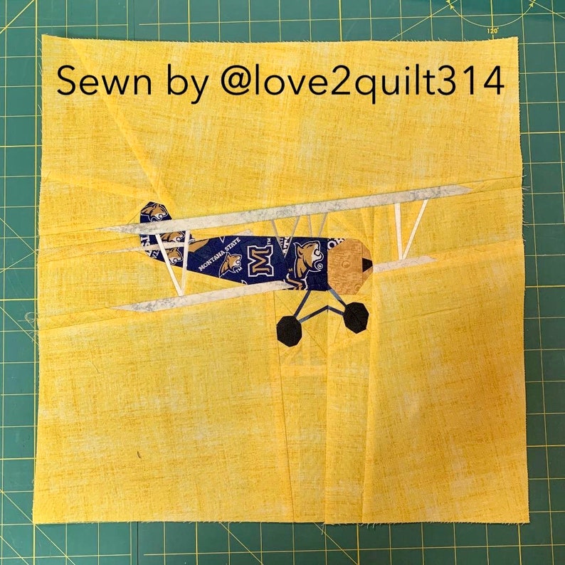 Hi Plane, Biplane Foundation Paper Pieced Quilt Pattern - Etsy