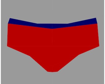 Calzoncillo de baño para hombre - Colección Let's Play - Patrón de edredón con piezas de papel de base PDF