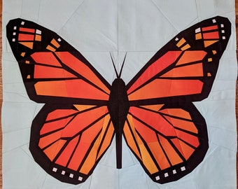 Monarch Butterfly - 30", 20", & 15" Quilt Foundation Paper Pieced Pattern PDF