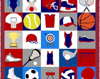 Colección Let's Play, Paquete completo de 35 bloques + Anillos, Patrón de edredón con piezas de papel base PDF