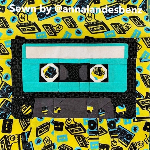 Mix Tape - Cassette Tape Foundation Paper Pieced Quilt Pattern