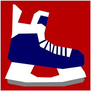 Hockey Skates - Let&#39;s Play Collection - Foundation Paper Pieced Quilt Pattern PDF