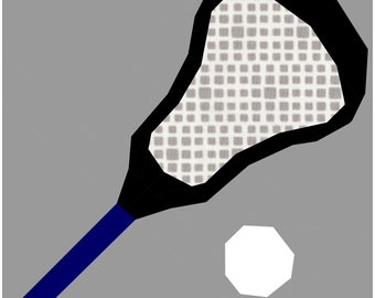 Lacrosse - Colección Let's Play - Patrón de edredón con piezas de papel de base PDF