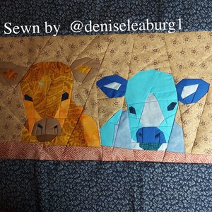 Calves Almost FARMous Collection Foundation Paper Pieced Quilt Pattern PDF image 3