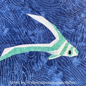 Spotted Drum Fish - Reef Encounter Collection - Foundation Paper Pieced Quilt Pattern PDF