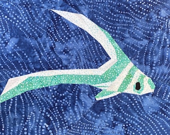 Spotted Drum Fish - Reef Encounter Collection - Foundation Paper Pieced Quilt Pattern PDF