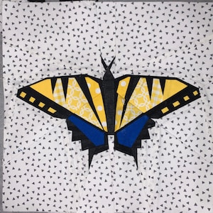 Eastern Tiger Swallowtail Butterfly Quilt Foundation Paper Pieced Pattern